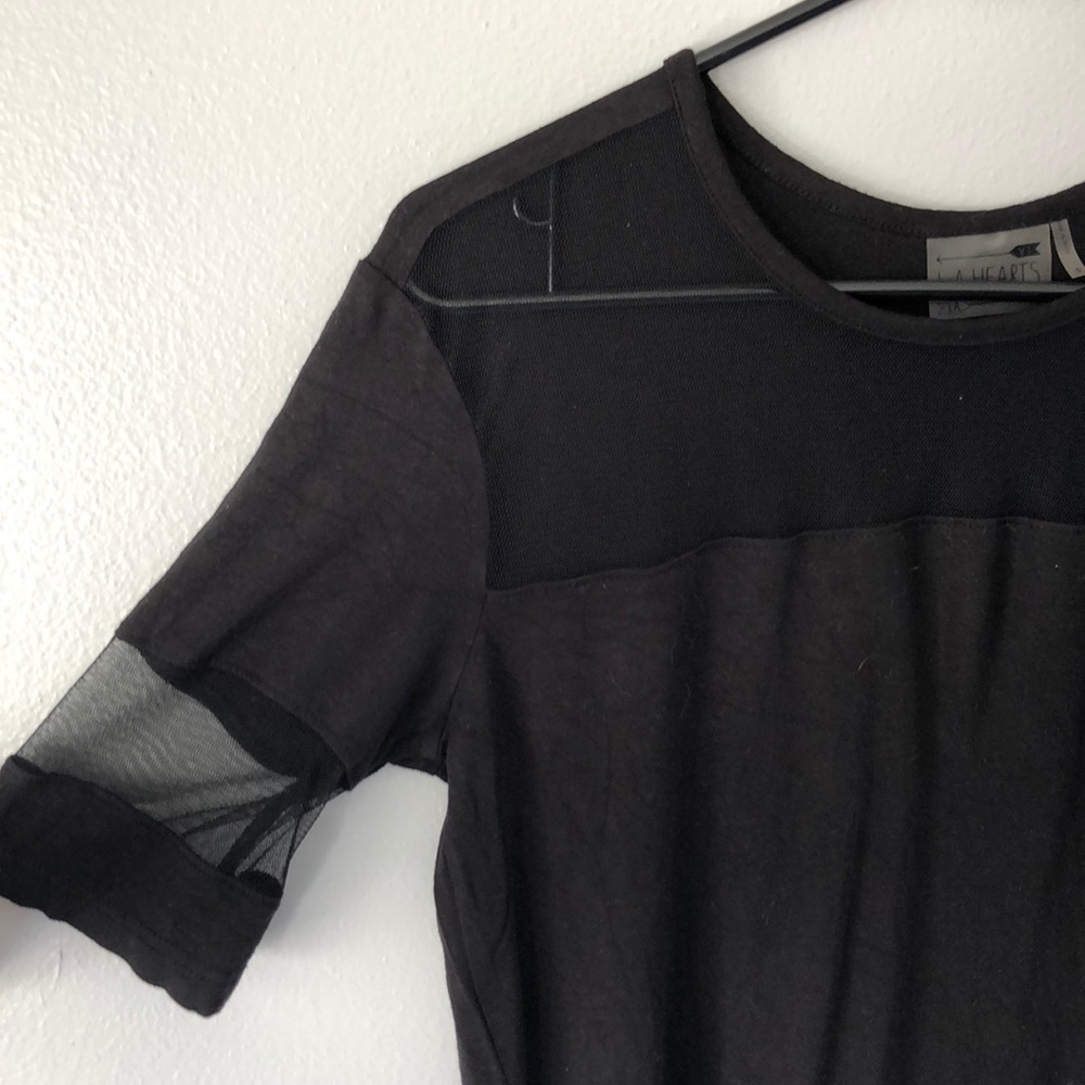 LA Hearts top with mesh paneling